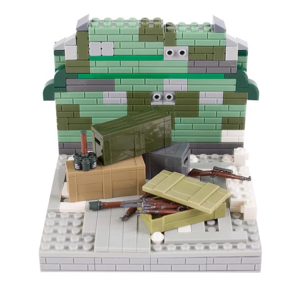 WW2 military war scene model accessories soldier weapon treatment material box building blocks