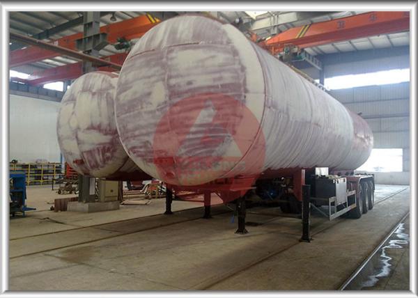 3 Axle LPG Tank Semi Trailer High Pressure Vessel Hydraulic Operating