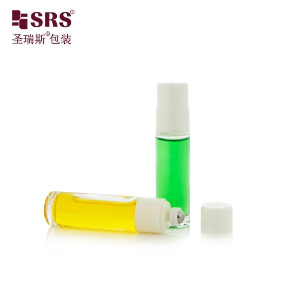 BLPB 15ml Clear Wholesale Customization Mold Glass Roll On Bottle With Switch Roller Steel Ball Bottles For Perfume