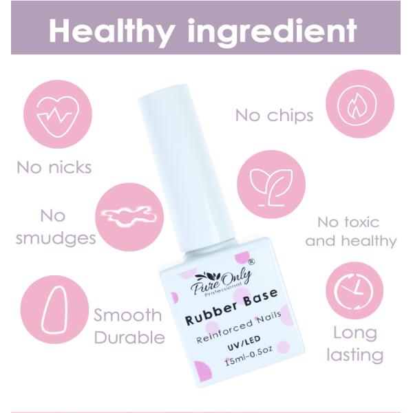 Vernis à ongles en gel de base en caoutchouc professionnel, couche de base UV LED, couche de finition en gel, vernis à ongles longue durée et personnalisable