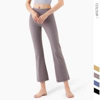 Haut Waisted évasent usine large de pantalon de yoga de jambe en Chine