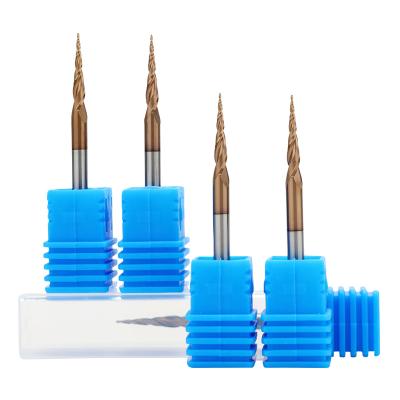 Tialn Coated Spiral Wood Carving Bits Alloy Straight Shank Rotary Tool Wood Carving Bits