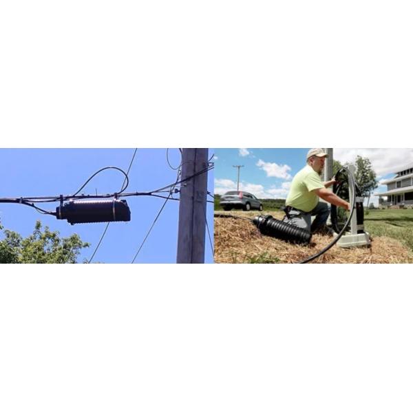 144F OPGW Joint Box , Vertical Fiber Optic OPGW Splice Enclosure