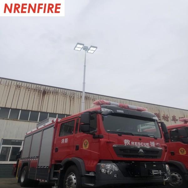 Fire Tender Vertical Mounted 6m pneumatic telescopic mast 4x180W LED Lights