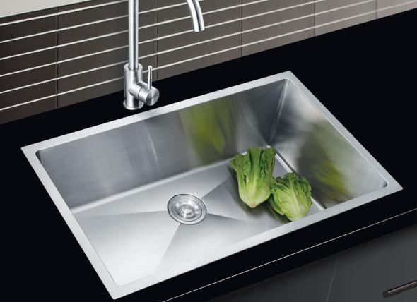 Handmade Stainless Steel Kitchen Sinks Arc Single Bowl Kitchen Sink Stainless Steel 304