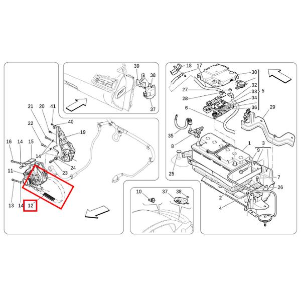 Pour Maserati Autogénérateur Ceinture Auto Parties OEM 286570