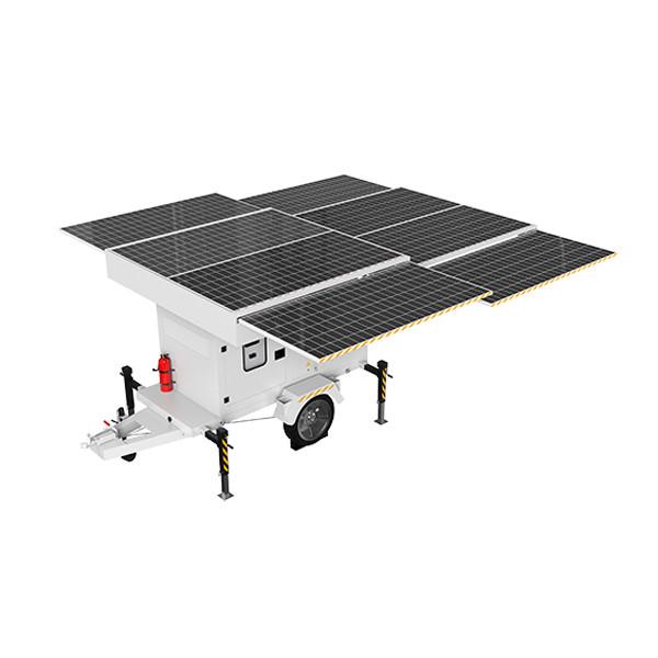 Solar Power Trailer Mobile Solar Light Tower With 8*300W Solar Panels For Outdoor Lighting