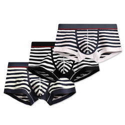 Striped Cotton Men Underwear Cotton Anti Bacterial Men Sexy Underwear