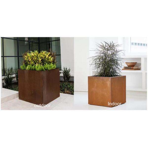 Коробки плантатора цветка Corten большого квадрата баков сада металла ржавого стальные