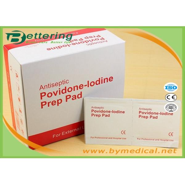 Antiphlogosis Povidone Iodine Prep Pad Wipe Cleanser Swab For Skin Cleaning / Disinfecting