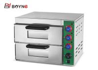 2 plataformas dirigem forno da pizza do torradeira da cozinha o fabricante de pão bonde 3KW do mini para a padaria com janela de visão