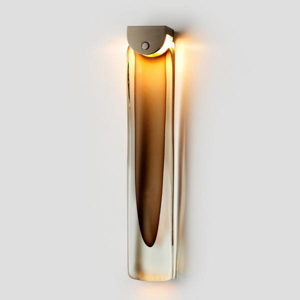 Custom Articolo Luxury LED Slab Pendant Copper and Grey Shade Slab Wall Sconce