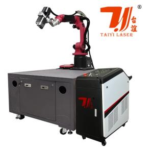 6 Axis Robot Automatic Fiber Laser Cleaning Machine Rust Oil Paint Remover