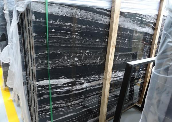 Silver Portoro Silver Dragon Black Marble Slab Countertop For Marble Kitchen Sink