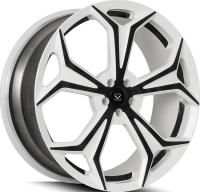 As bordas forjadas de 1 parte feita sob encomenda liga aterram a cara branca de Rover Defender 22x9.5 + raios pretos