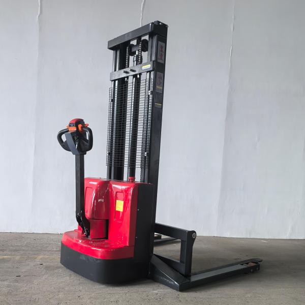 Apilador eléctrico de pasillo estrecho, capacidad de carga 1500 kg, patas separables ajustables