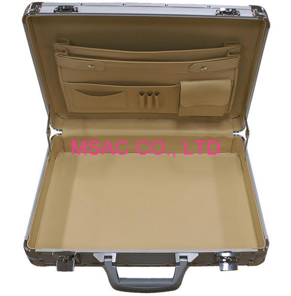 Silver Custom Aluminum Laptop Carrying Case For Women With Metal Lock
