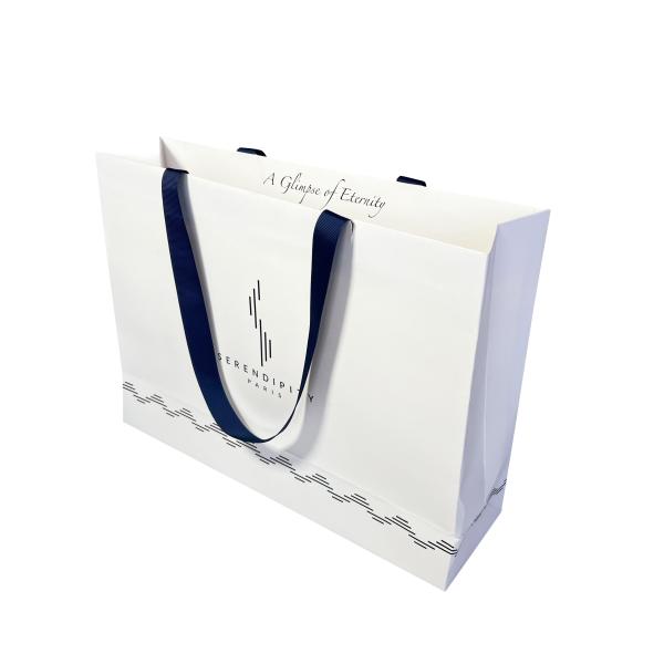 Recyclable Art Paper Jewellery Handbags Heavy Duty Paper Carrier Bags