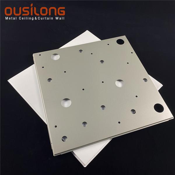 Custom Perforated Metal Aluminum 600×600 Suspended Lay in Acoustic Ceiling Tiles with Tee Bar