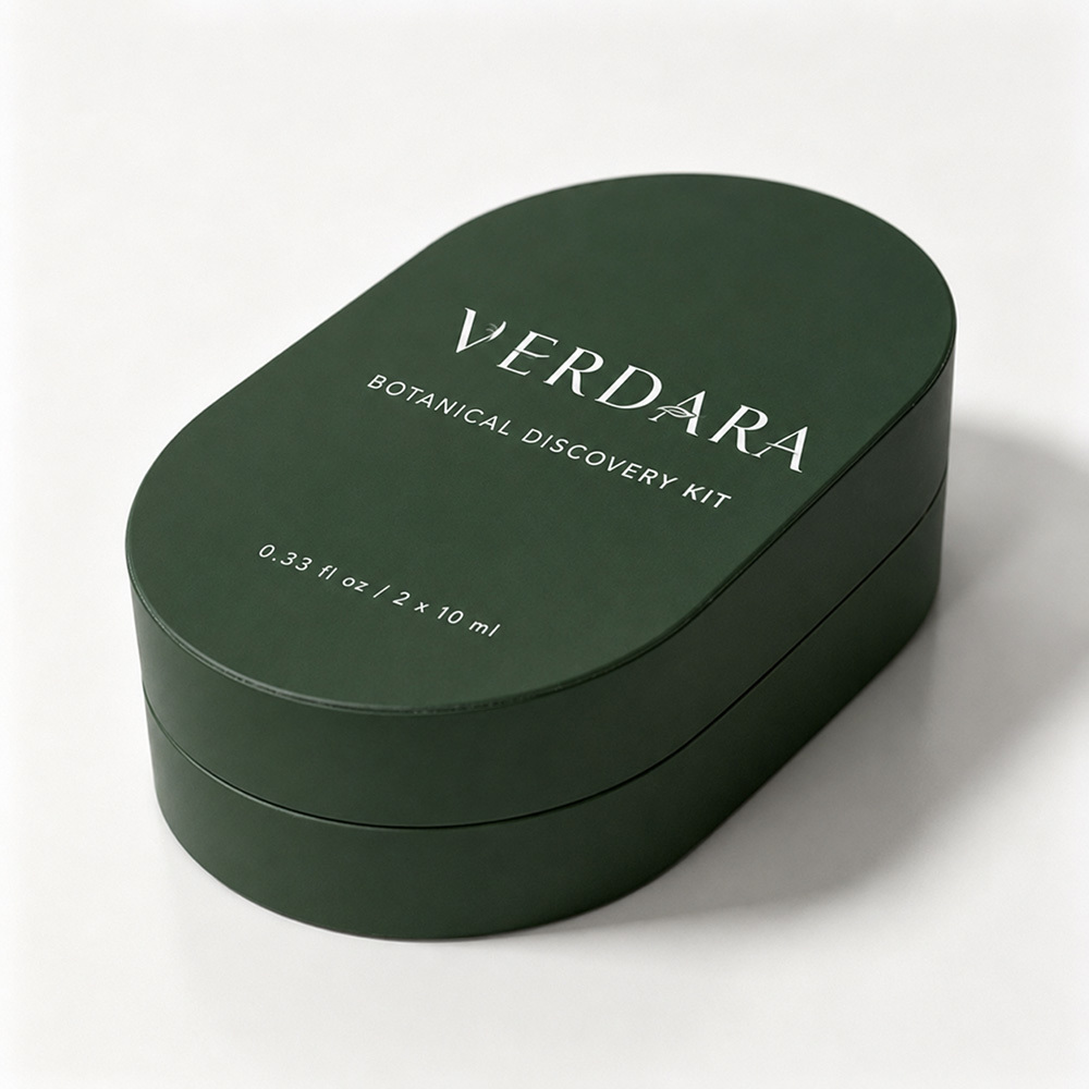 Perfume Packaging Custom Rigid Boxes Oval Shaped with EVA Insert