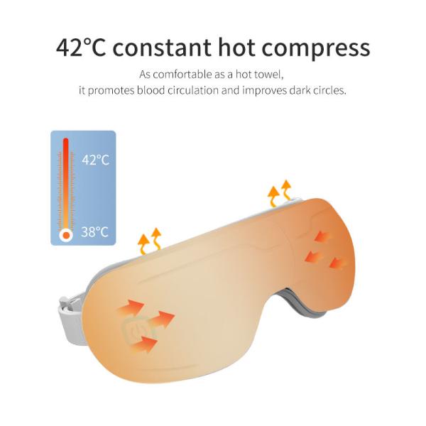 Customized Lable Logo Hot Compress Eye Care Massager for Smart Electric Eye Massage