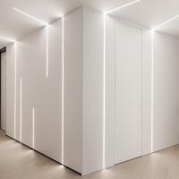 perfil de aluminio LED de la tira negra de 6061 6063 que contiene la cubierta clara