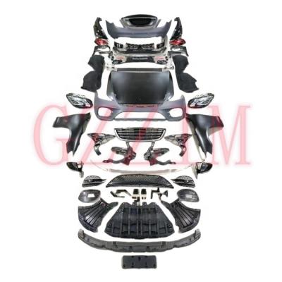 Atualização W222 S450 Grelha do pára-choque dianteiro e traseiro Bodykit para Classe S W221 2008-2013