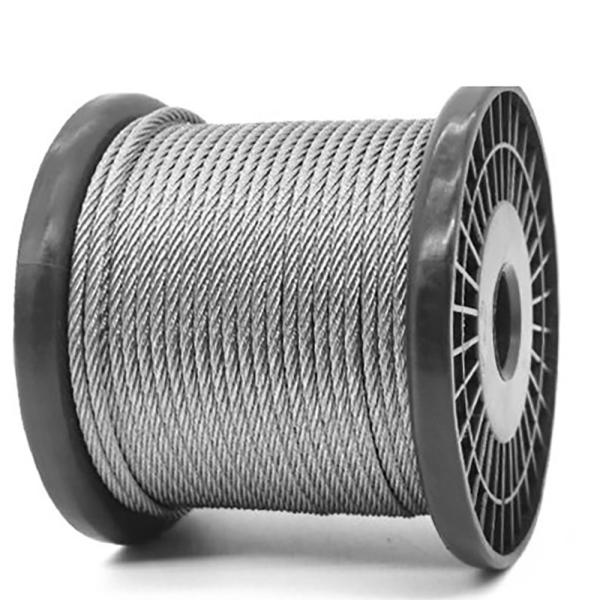 Galvanized Steel Wire Rope Cable 1mm 1.5mm 1.2mm 3mm 6x7 IWS Sliver Galvanized Finish
