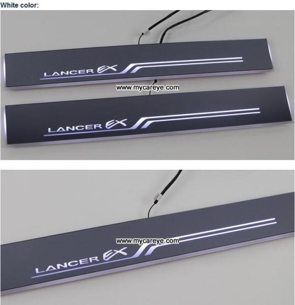 Mitsubishi Lancer car door welcome lights LED Moving Door sill Scuff for sale