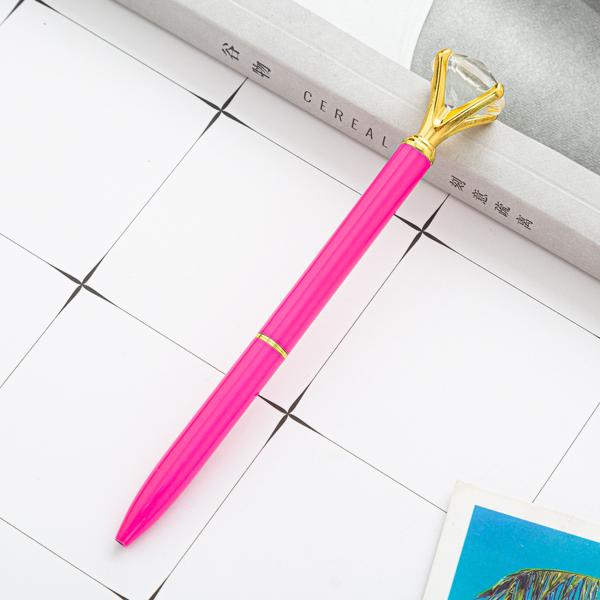 Персонализированная бриллиантовая кристаллическая металлическая шариковая ручка для подарка 2,5 г 0,35 мм ширина письма