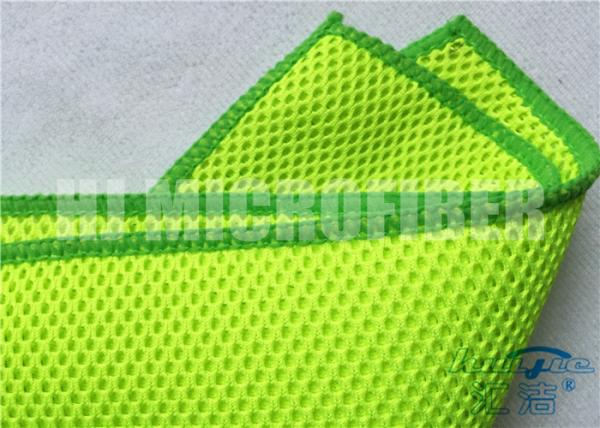 100% urdidura do poliéster - óleo feito malha de pano de limpeza da cozinha da malha - pano verde resistente 12 do prato x16”