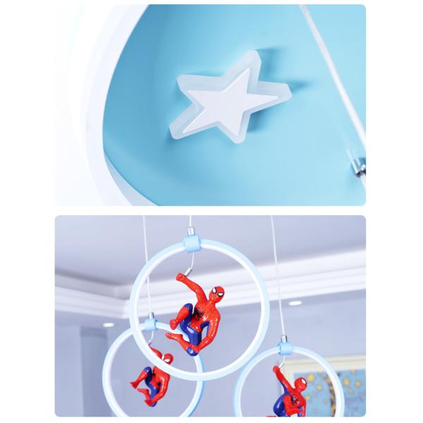 Творческое предохранение от глаза Паук-человека мультфильма привело потолочное освещение для комнаты детей комнаты спальни