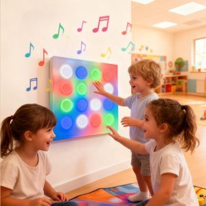 Eco Friendly Modern Groundhog Game Table Interactive Wall Touch Toy Ball for Babies Kids Entertainment Park LED DC5V 8W