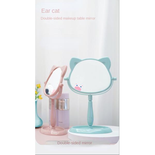 Модный дизайн Пластиковое и стеклянное зеркало Стоящее настольное макияж зеркало для путешествий