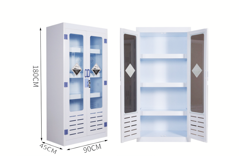Modern Laboratory Storage Cabinet 2 Door Storage Drawers Cabinet Moisquite Resistant For Hospital
