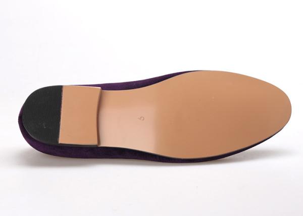 Handmade Purple Velvet Loafers Mens Stylish Summer Casual Shoes