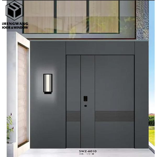 Color marrón con resistencia a la penetración de agua Puerta de cobre para la villa Puerta de entrada Estética