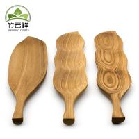 Plateau en bois avec feuille de dessin Serveware Accessoires de cuisine Bon pour organiser les gâteaux ou les fruits