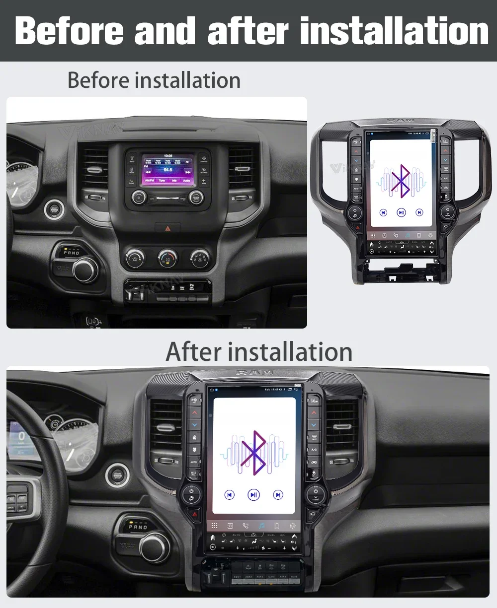 2019-2024 Dodge Ram 1500 Послепродажное радио Автомобильное стерео Carplay 13,6 дюйма Android головной блок