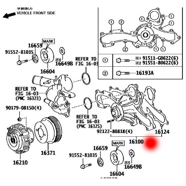 OEM 16100-39405 16100-09470 Водный насос для TOYOTA FJCRUISER/TOYOTA 4 RUNNER