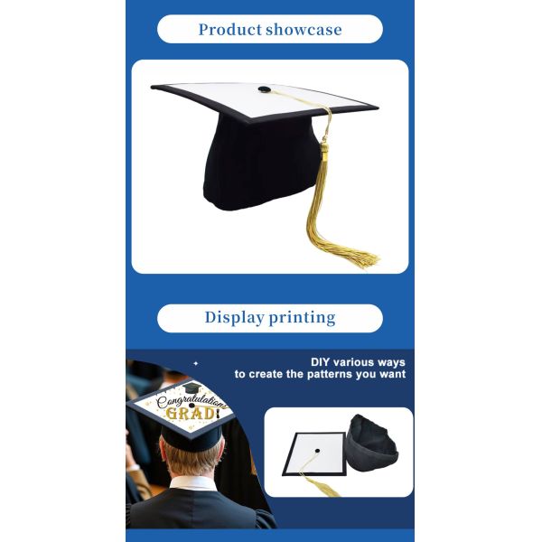 Wholesale 2025 Graduation Season Souvenirs Gifts Hot Sales University Supplies Sublimation Blanks for Graduation Cap