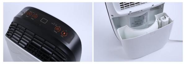 Low Noise Basement White Black Home Air Dehumidifier With Hygrometer