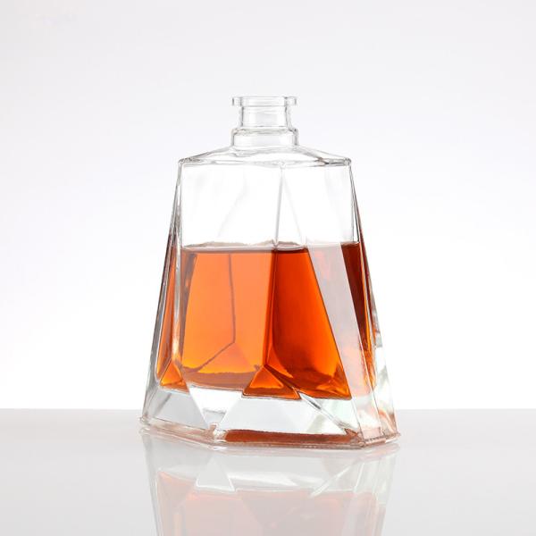 Vintage 750ml Custom Vodka Glass Liquor Bottle com Super Flint Glass Material do corpo