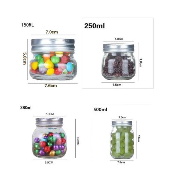 Jam Sealed Storage 250ml Honey Food Glass Packaging Bottle 8.5oz