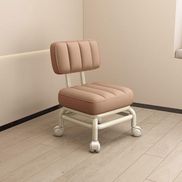Universal Wheels Small Stool With Backrest For Children Household