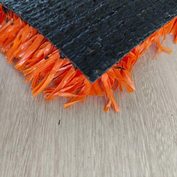 25mm Orange Artificial Turf Tennis Court Multi Functional For Sports Facilities With UV Resistance