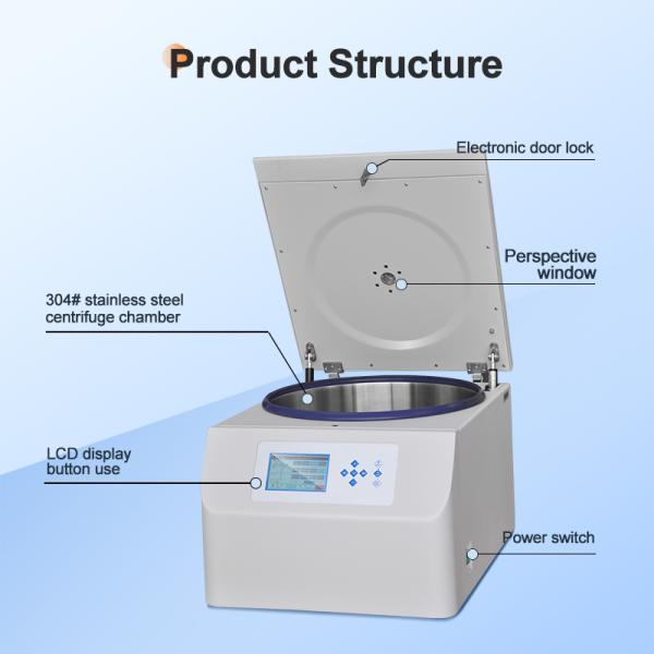 High Capacity Stainless Steel Centrifuge Machine 750ml 500ml 250ml 5ml LCD Touch Display CE Certified Sale Bar Kitchen Cocktail