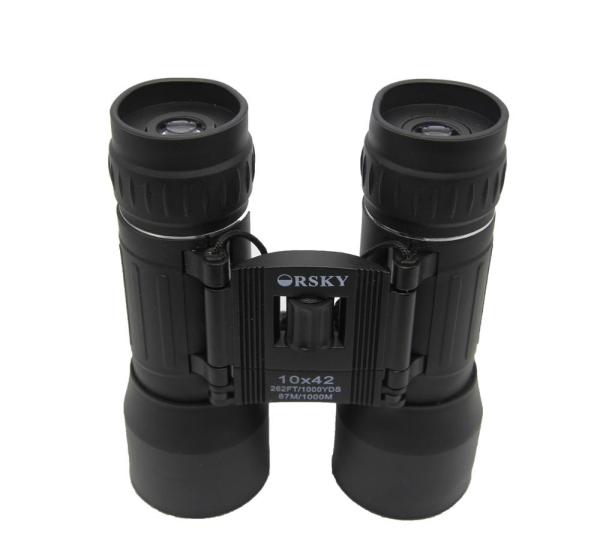 Big Aperture 10 X 42 Small Compact Binoculars With Green Film Twist - Up Eyecups