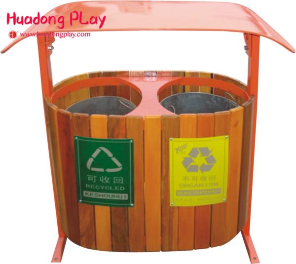Classification Outdoor Trash Can for Park , outside commercial recycle trash cans with lids