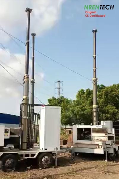15m heavy duty pneumatic telescopic mast for antenna towers 300kg payloads- lockable mast